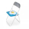 Sedia Metallo Pieghevole "Studio Job-Blow" Cm. 44 H. 47/80 -Egg New Seletti
