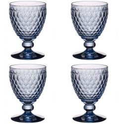 set 4 Calici Acqua Blue Boston Coloured