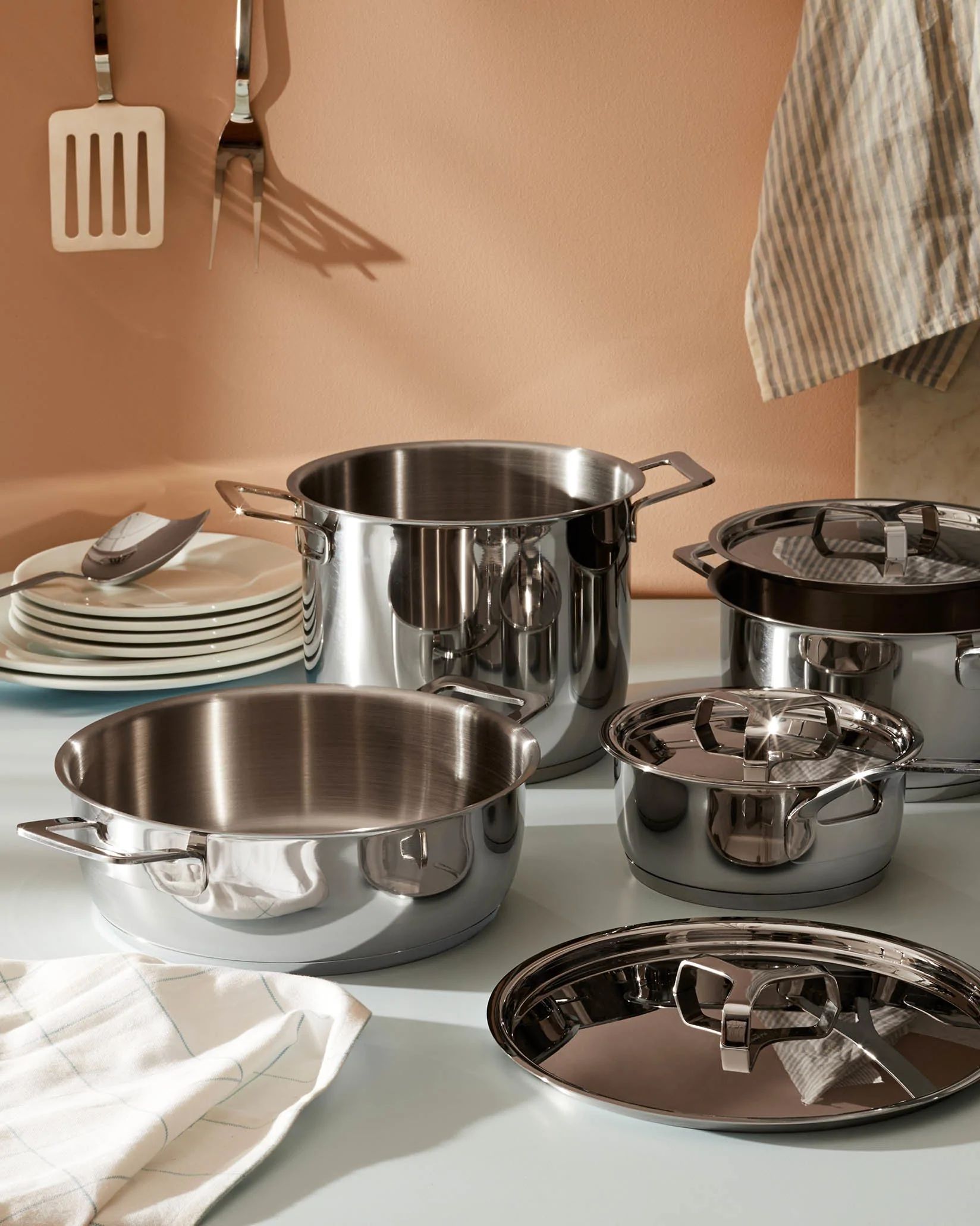 Pots&pans batteria pentole 9 pezzi alessi