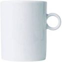 Bavero Mug in Porcellana Bianca Alessi