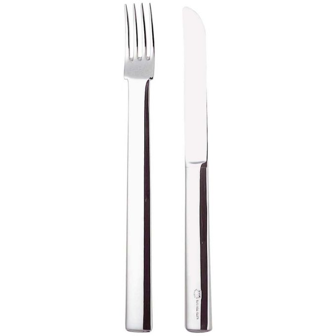 Rundes Modell 6 Forchette + 6 coltelli Frutta Alessi