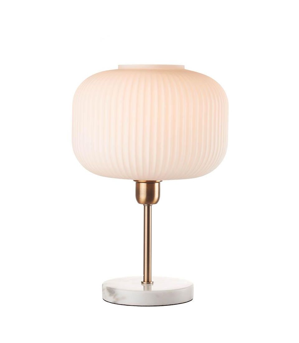 Lampada da tavolo con base in marmo oro L'Oca Nera