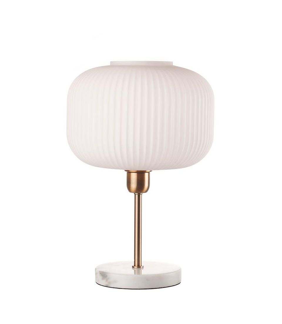 Lampada da tavolo con base in marmo oro L'Oca Nera