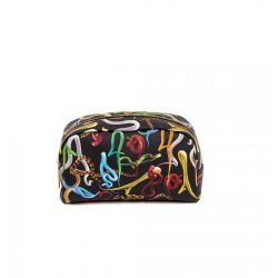 Beauty-Case In Pu Stampato "Toiletpaper" Cm. 23X8 H.13 - Snakes Seletti