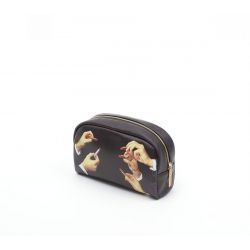 Beauty-Case In Pu Stampato "Toiletpaper" Cm. 23X8 H.13 - Lipsticks Black Seletti