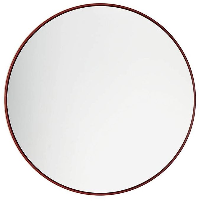 specchiera tonda grande rosso merlot L'Oca Nera