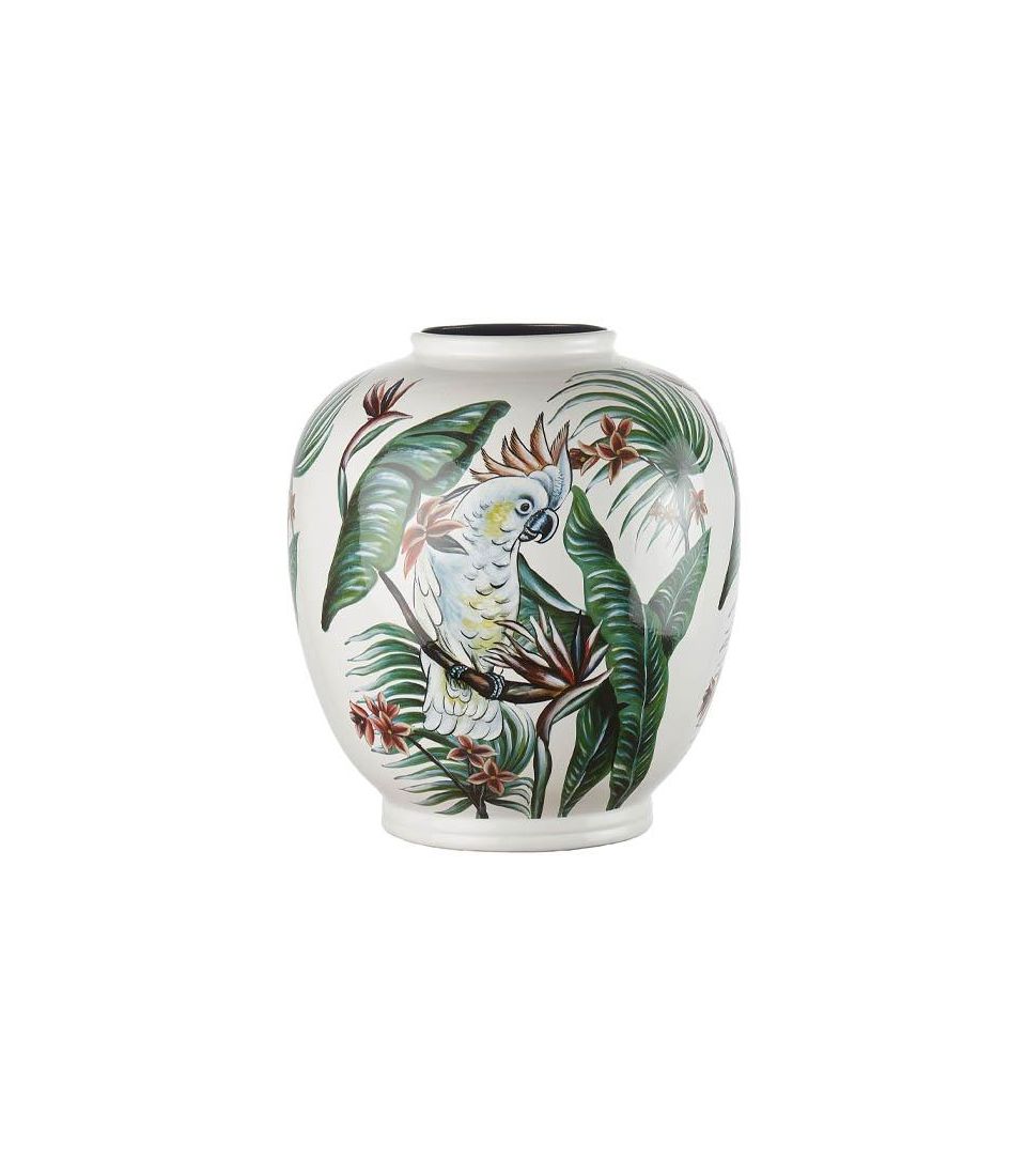 Vaso animalier in porcellana L'Oca Nera