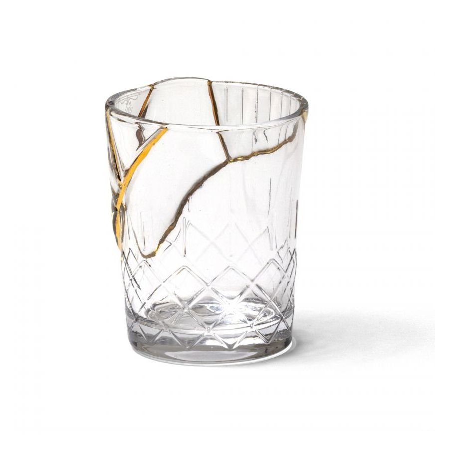 Seletti Bicchiere In Vetro Decoro N3 Kintsugi - Bicchieri Acqua