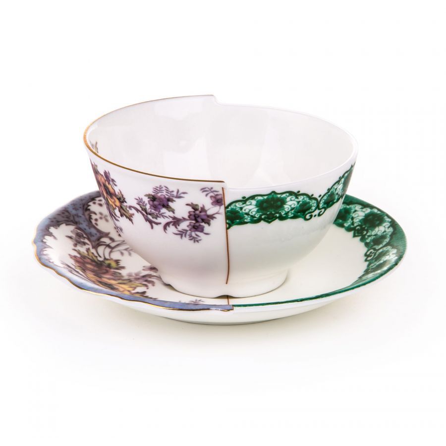 Tazza Da Tè Con Piattino In Porcellana Hybrid-Isidora Seletti