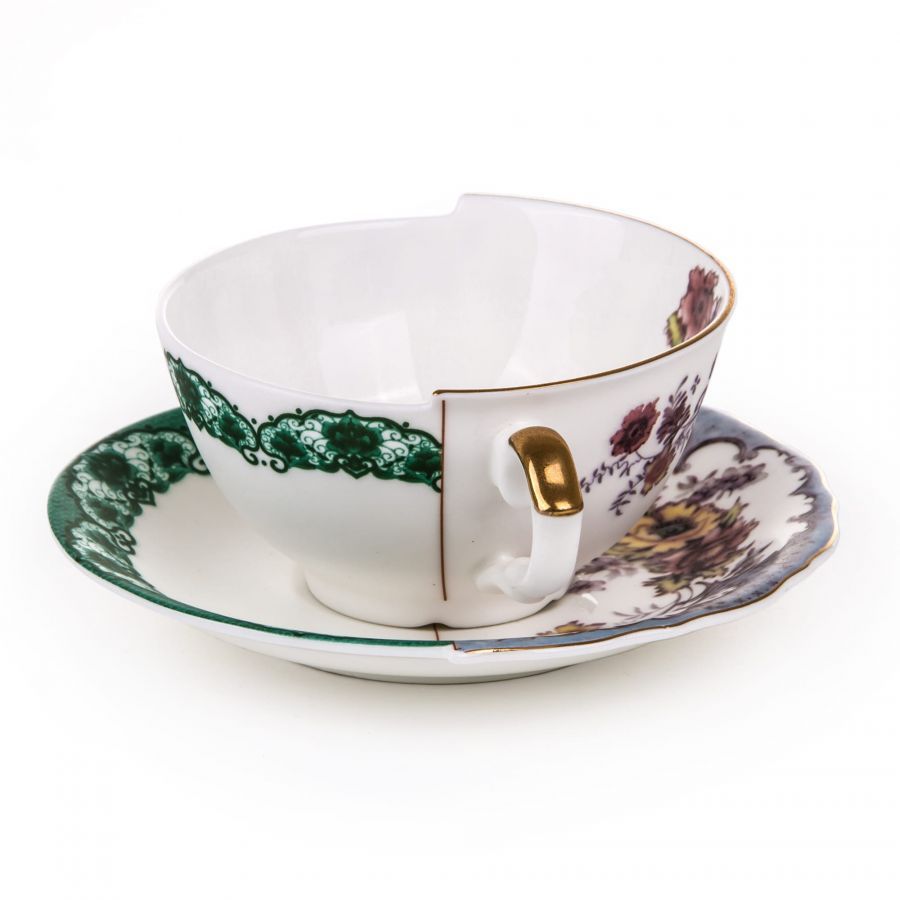 Tazza Da Tè Con Piattino In Porcellana Hybrid-Isidora Seletti