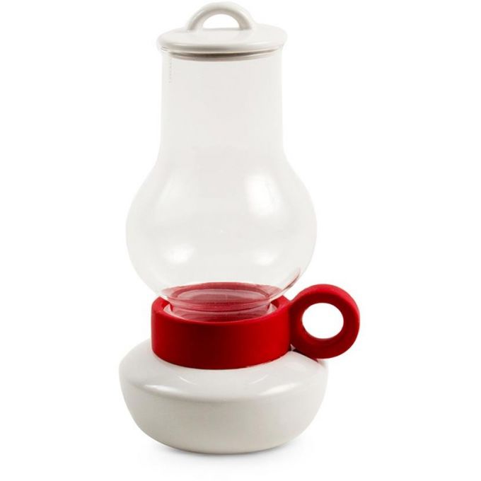 Porta Tealight In Porcellana E Vetro Bugia 