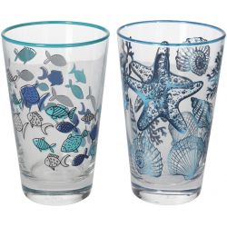 Set 4 Bicchieri Mare Assortiti H. Cm.13 D. Cm. 8