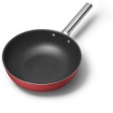 Wok 30 cm Rosso Stile Anni 50 Smeg