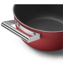 Casseruola 24 cm Rosso Con Coperchio Stile Anni 50 Smeg