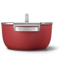 Casseruola 24 cm Rosso Con Coperchio Stile Anni 50 Smeg