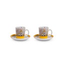 Set 2 Tz Caffe' Con  Zuccheriera Le Casette Gialla Egan