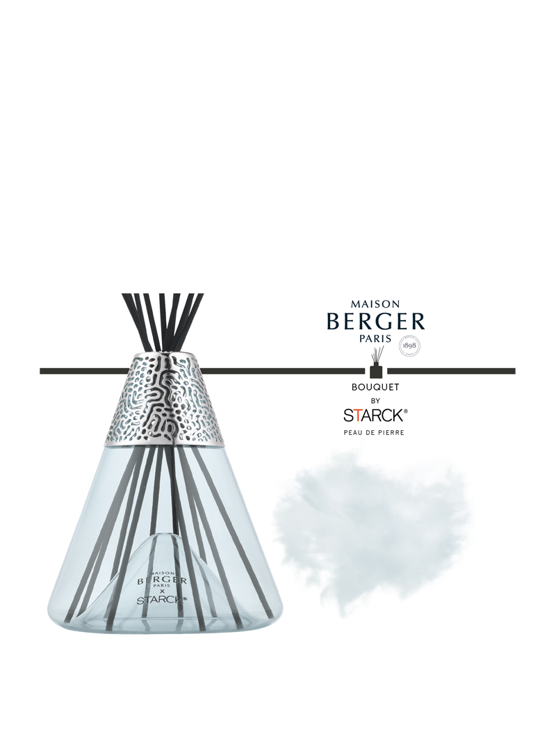 Bouquet Profumato con bastoncini Collezione X STARCK Maison Berger400 ml - Peau de Pierre - Grigia