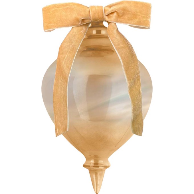Decorazione natalizia in vetro 18cm Baci Milano