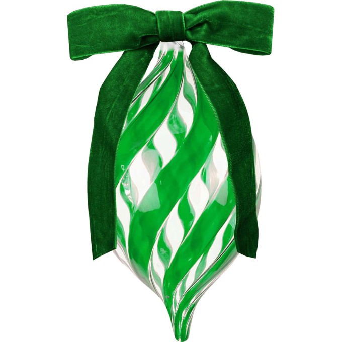 Decorazione natalizia in vetro 18cm Baci Milano