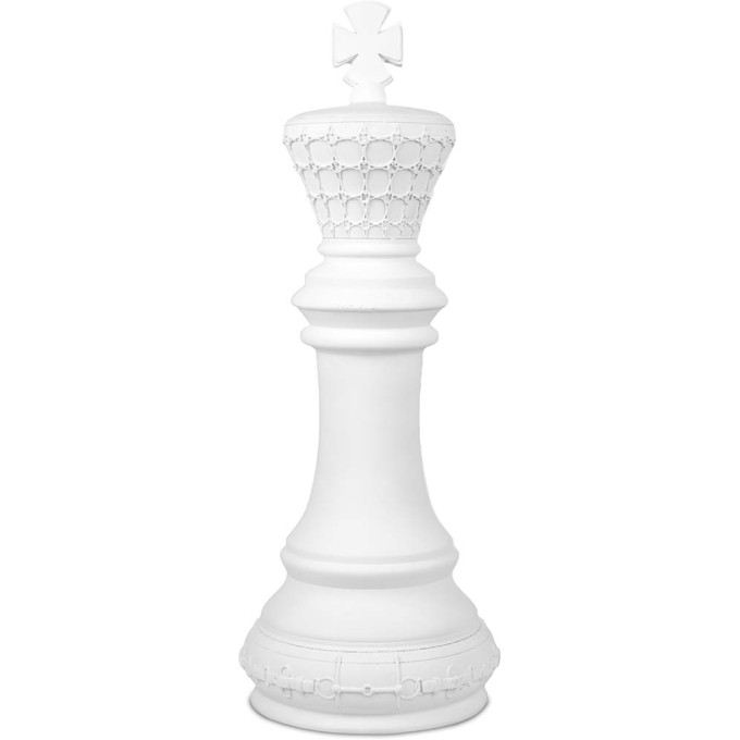 Oggetto decorativo bianco 32cm Re Midi Baci Milano