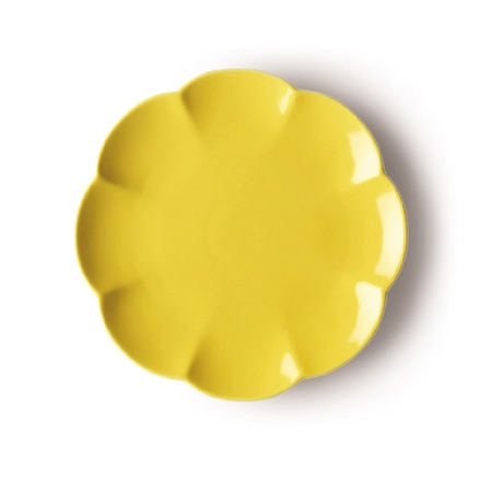 Vassoio rotondo cm 31 giallo la porcellana bianca