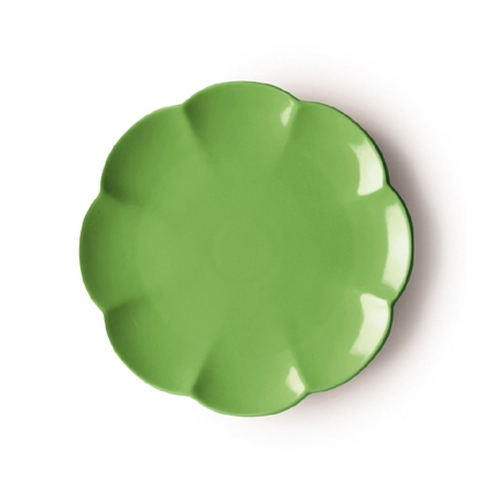 Vassoio rotondo villadeifiori cm 31 verde la porcellana bianca