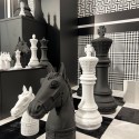Oggetto decorativo bianco 32cm Re Midi Baci Milano