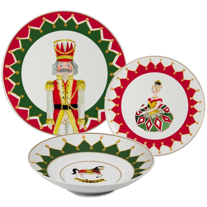 Set Piatti 18 pezzi Carol Baci Milano