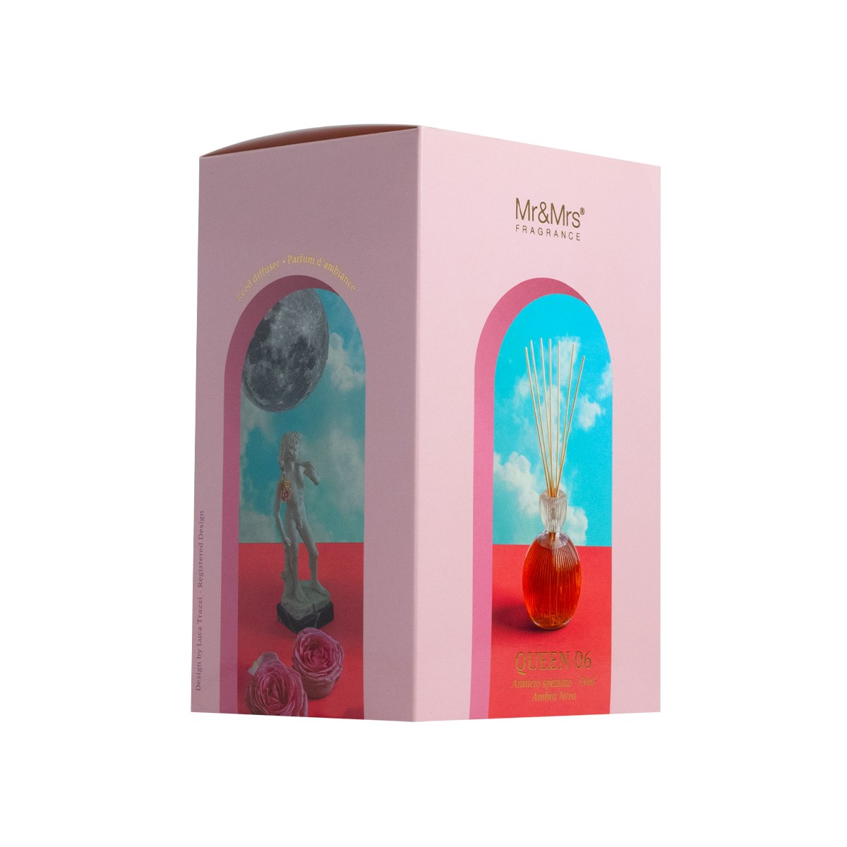 Queen 05 Diffusore a bastoncini 1000 ml Bergamotto Foglia di Fico Fava di Tonka Mr&Mrs Fragrance
