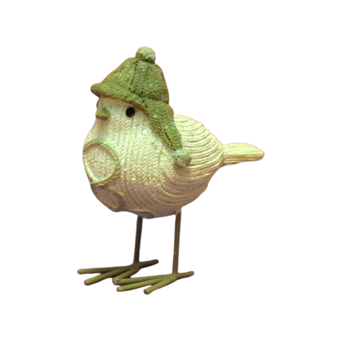 L'oca nera - uccellino cappello argento cm 10 h