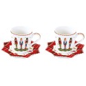 Set 2 Tazzine Caffe Con Piattino Vintage Nutcracker Easy Life