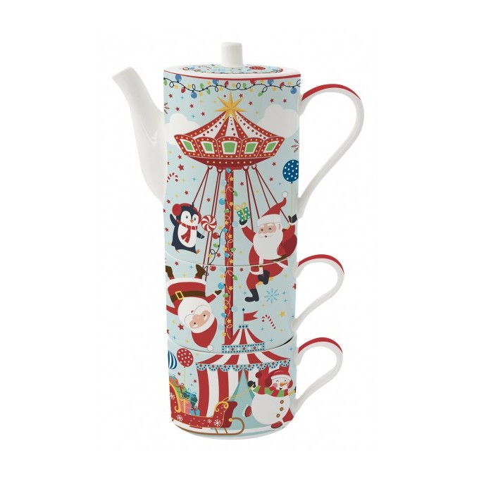 Tea For Two 500 Ml In Porcellana In Color Box Santa'S Carousel Easy Life