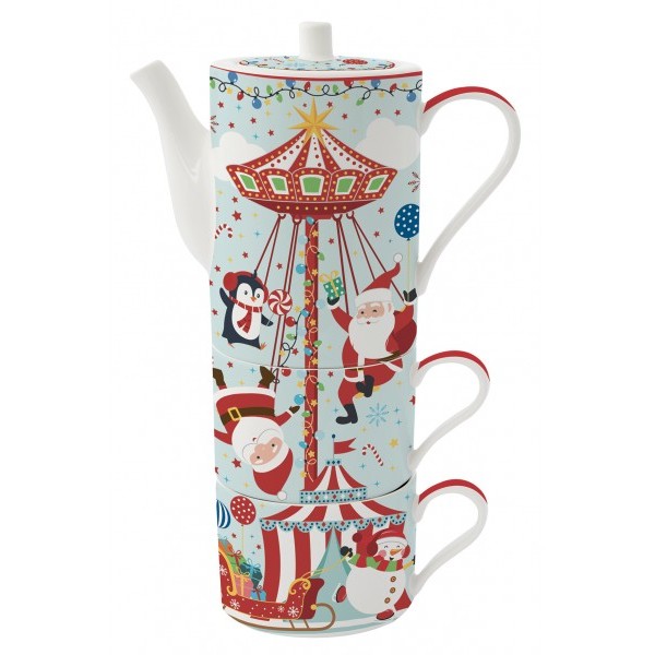 Tea For Two 500 Ml In Porcellana In Color Box Santa'S Carousel Easy Life