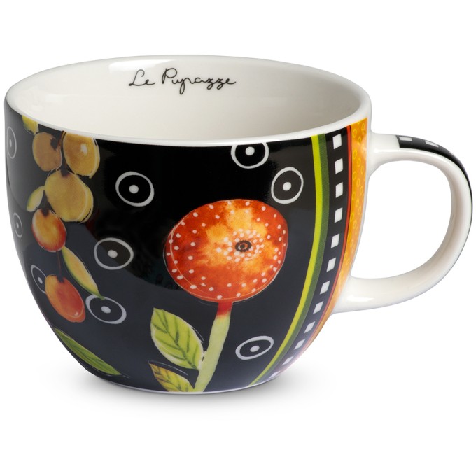 Tazza Colazione Nera Le Pupazze Ml 600 Egan