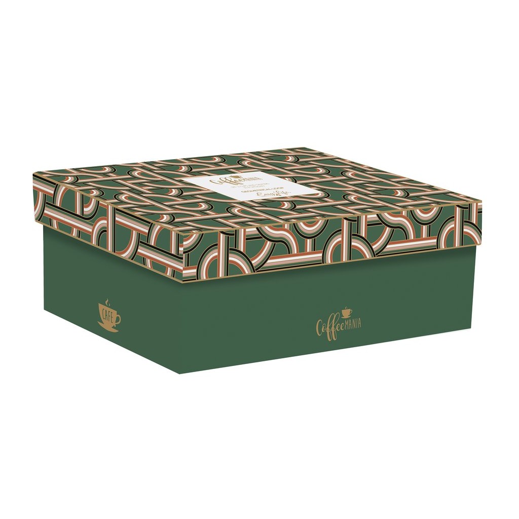 Set 2 tazze 240 ml c/piattino in porc.in gift box GEOMETRICAL LOOP