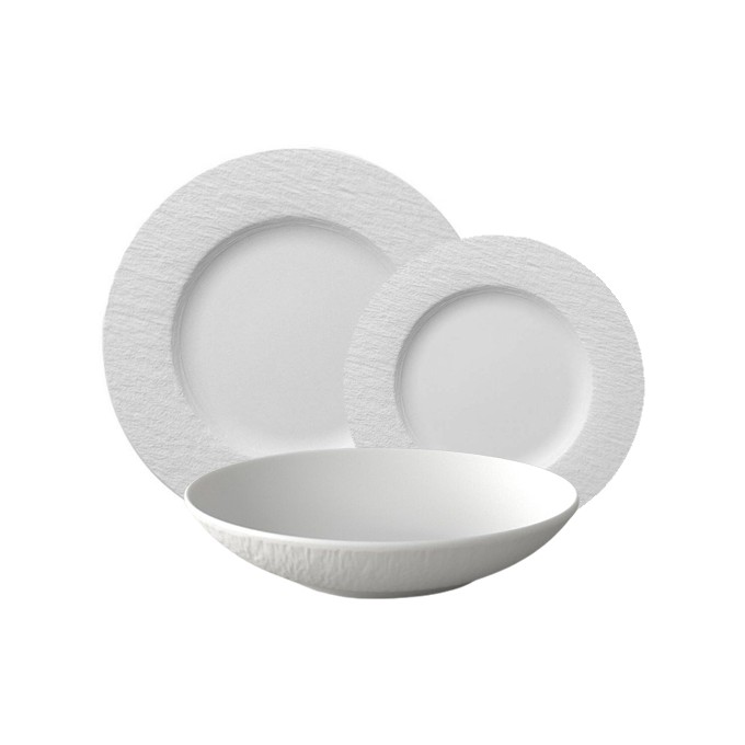 Set 18 pezzi Piatti Manufacture Rock bianco Villeroy & Boch