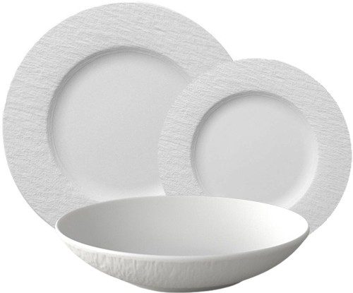 Set 18 pezzi Piatti Manufacture Rock bianco Villeroy & Boch