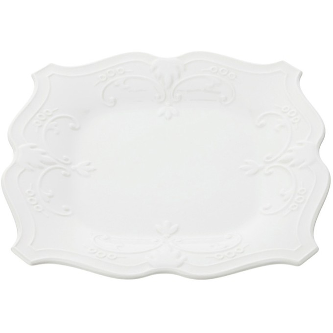 Piattino Porcellana Doge 20X20cm Rilievo Hervit
