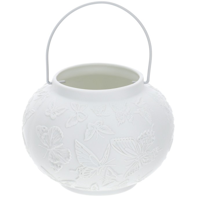 Lanterna Porcellana Bianca Biscuit 12X9cm Hervit
