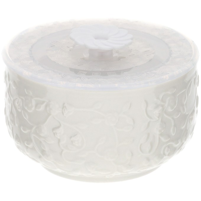 Contenitore Porcellana Romance Bianco 10X6cm Hervit