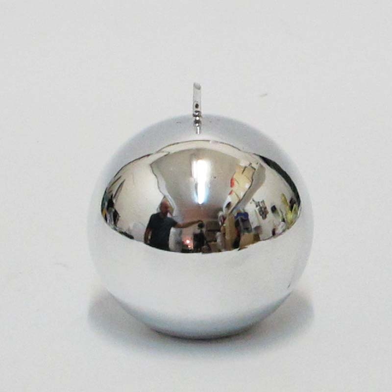 Candela ball candle silver 9cm