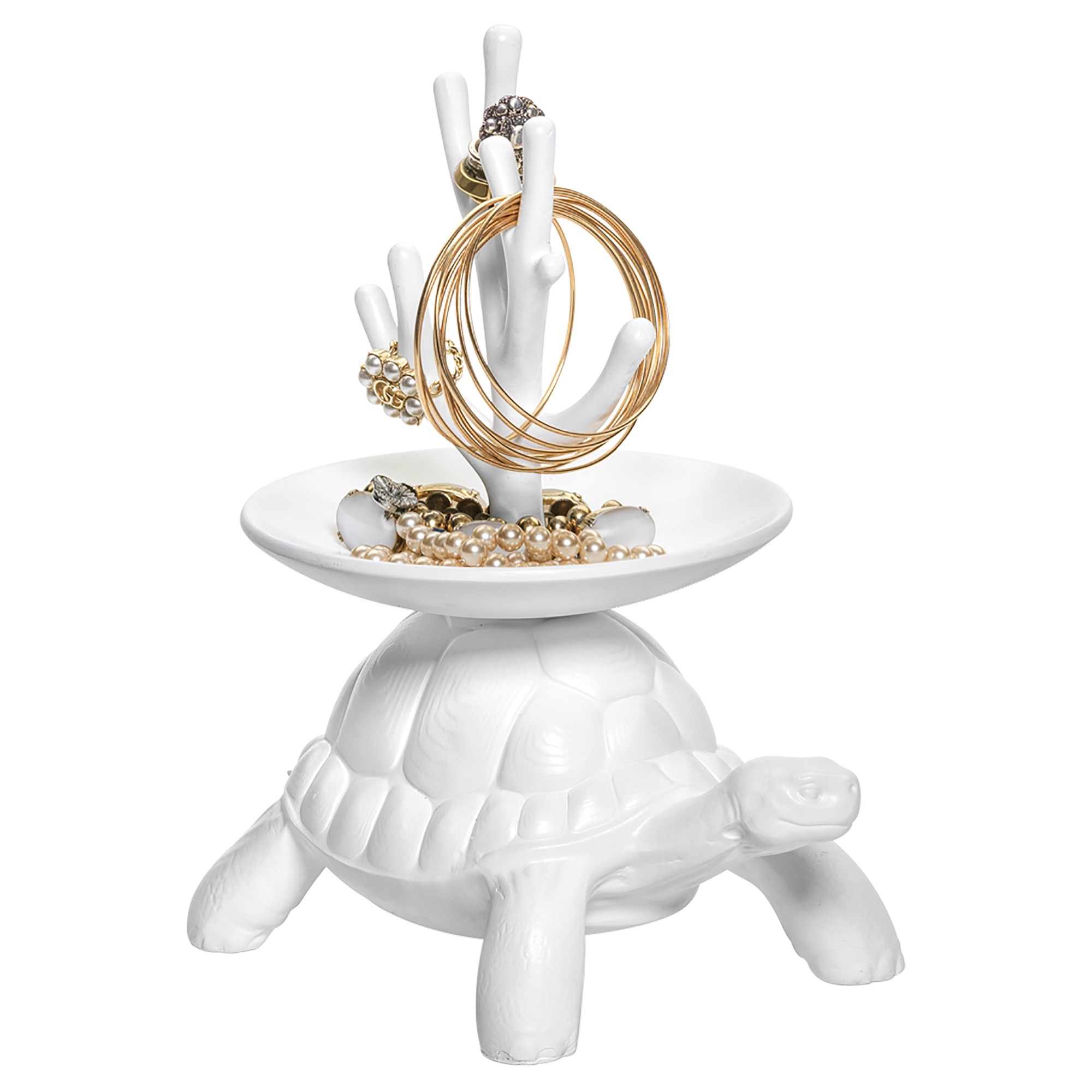 Turtle Carry XS Jewelry Tree White Qeeboo