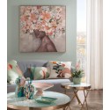 Quadro donna in fiore con cornice 100cm L'Oca Nera