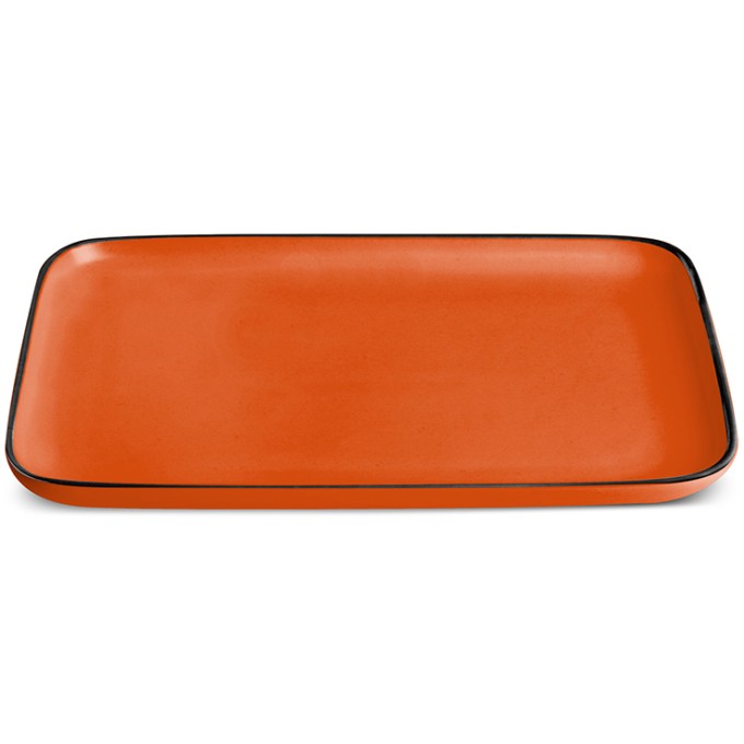 Piattino Vassoio Cocorico' Arancio 21X13 Egan