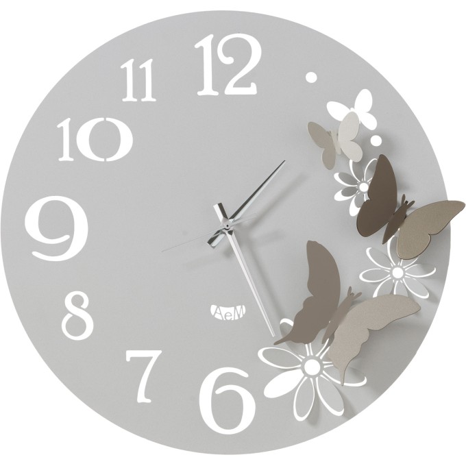 Orologio da parete fiori e farfalle Piccolo Arti E Mestieri