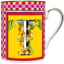 Ortigia Mug Porcellana - Lettera T Baci Milano