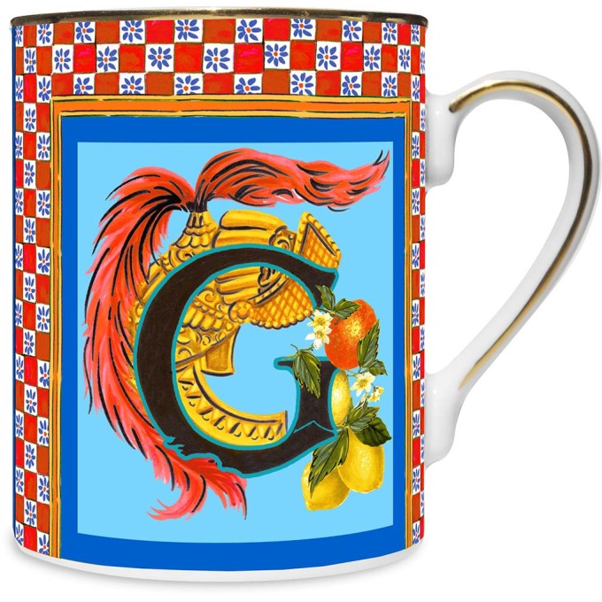 Ortigia Mug Porcellana - Lettera G Baci Milano