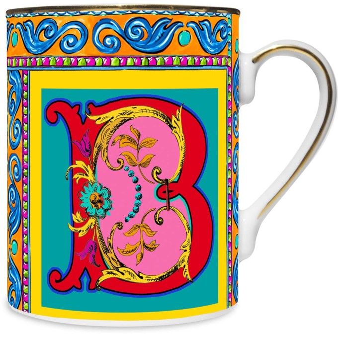 Ortigia Mug Porcellana - Lettera B Baci Milano