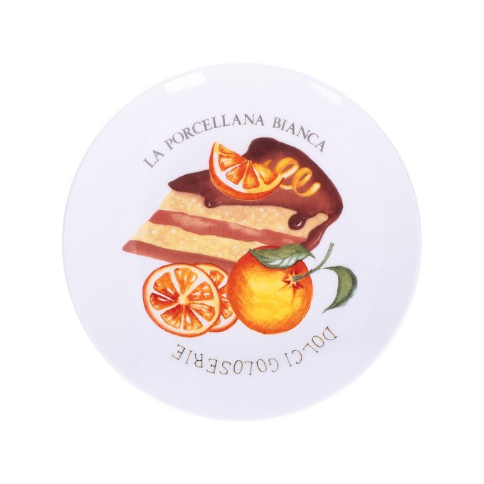 Goloserie Set 6 Piatti Dolce ?17,5 Cm La Porcellana Bianca
