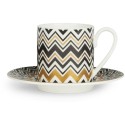 ZIG ZAG GOLD Set 2 Pz. Tazza Caffe' Missoni